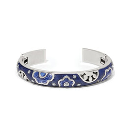Brighton Brighton JF0320 Flora Blue Double Hinged Bangle