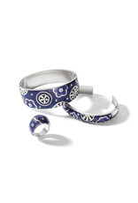 Brighton Brighton JF0320 Flora Blue Double Hinged Bangle