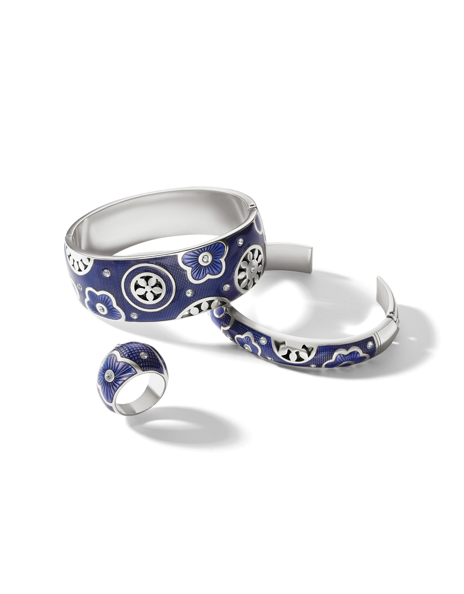 Brighton Brighton JF0320 Flora Blue Double Hinged Bangle