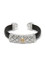 Brighton Brighton JF035B Mosaic Two Tone Black Bar Cuff