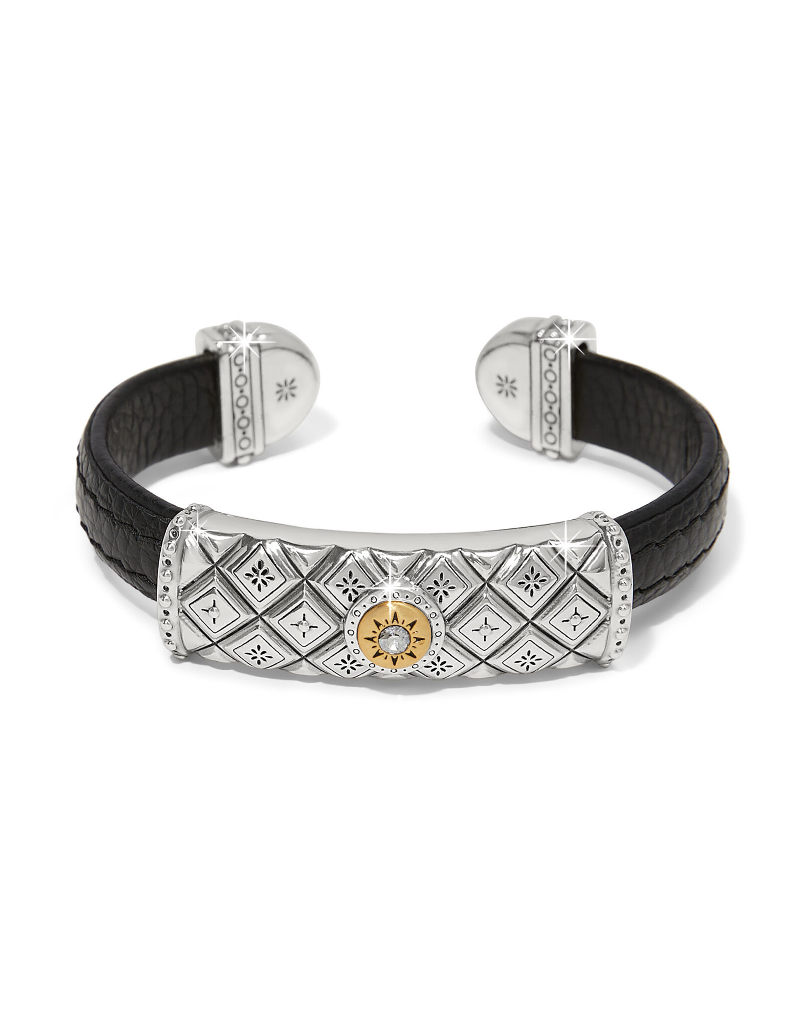 Brighton Brighton JF035B Mosaic Two Tone Black Bar Cuff