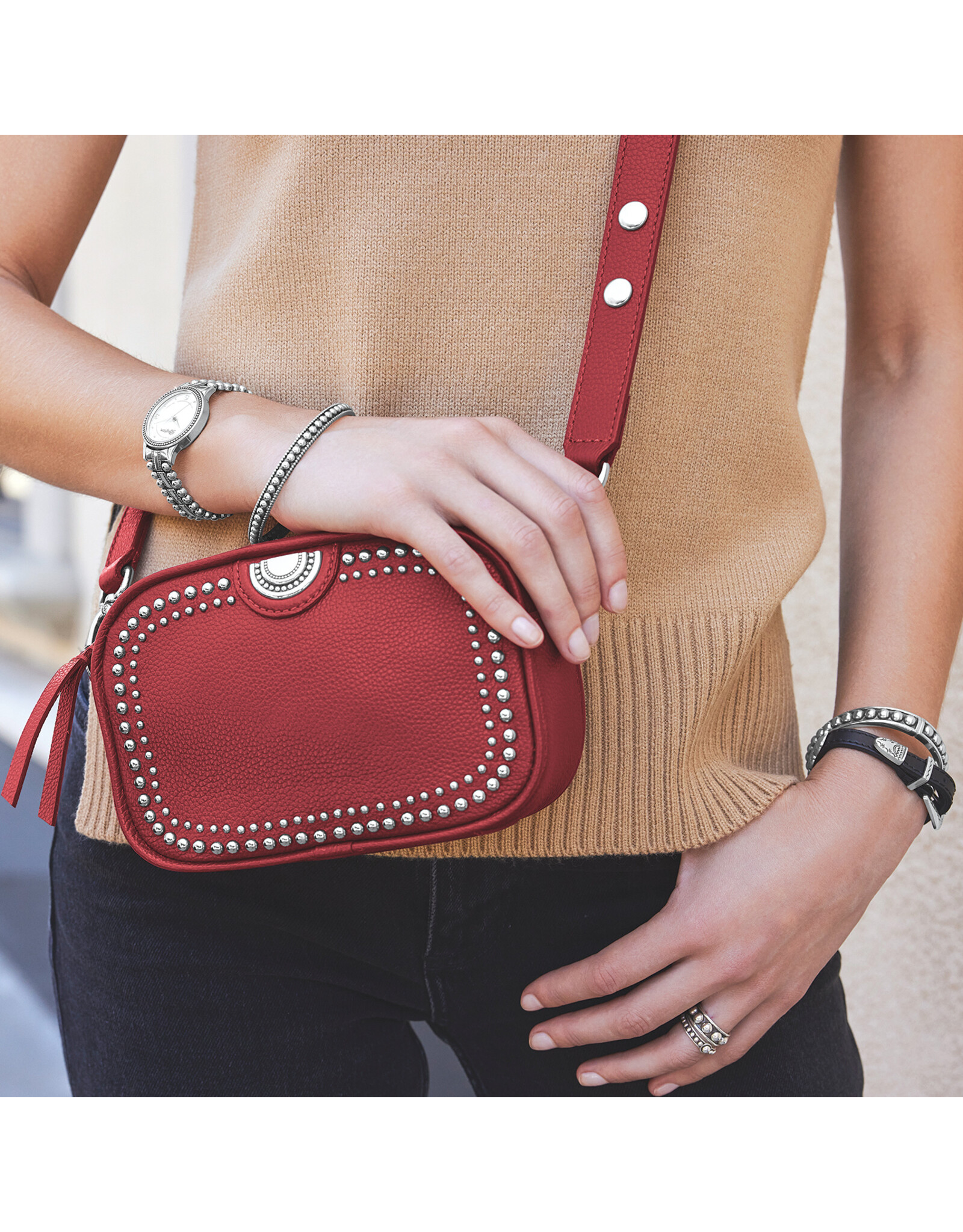 Brighton Brighton H16157 Perry Mini Camera Bag Red
