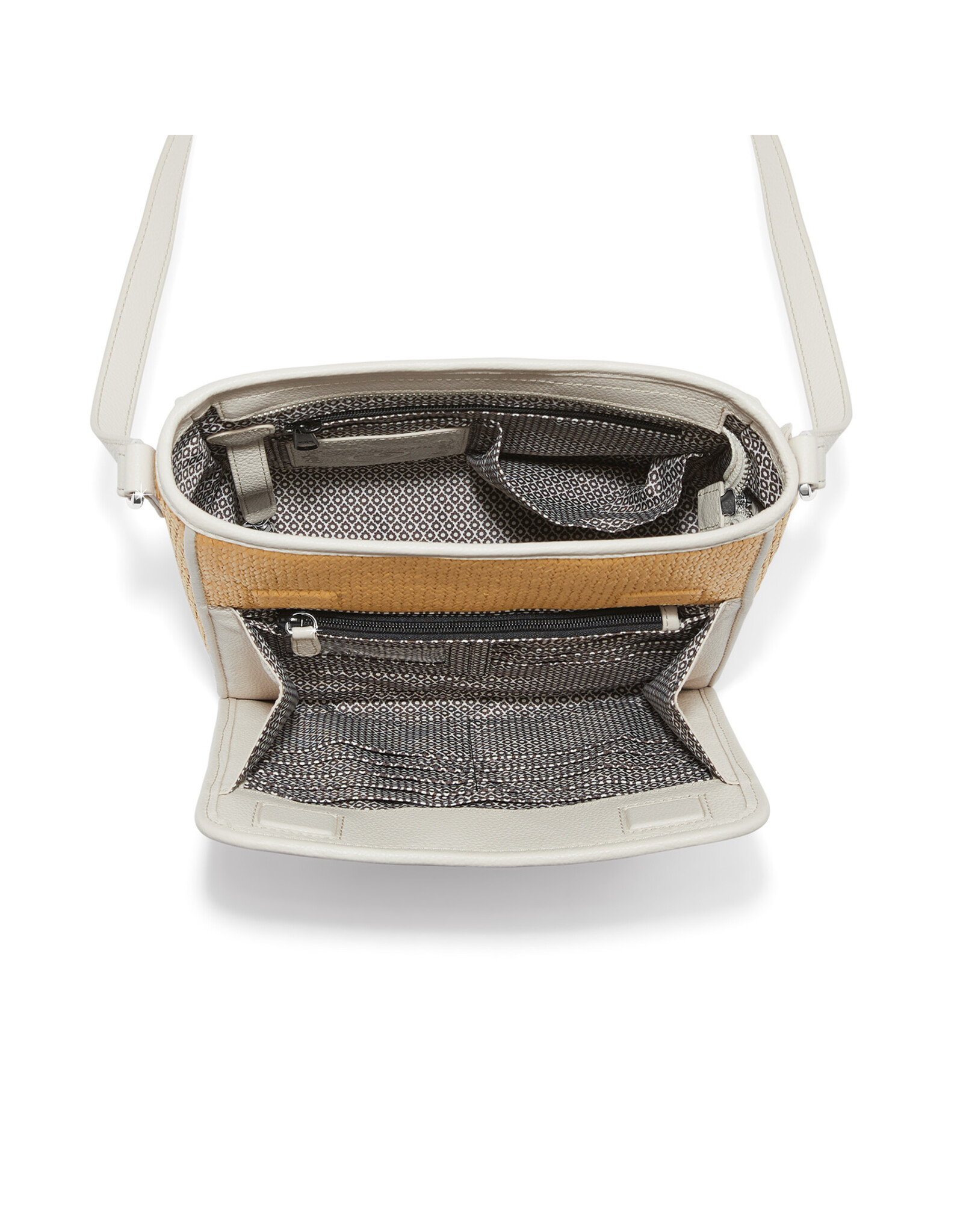 Brighton Brighton H73812 Natural Straw White Astrid Organizer Bag