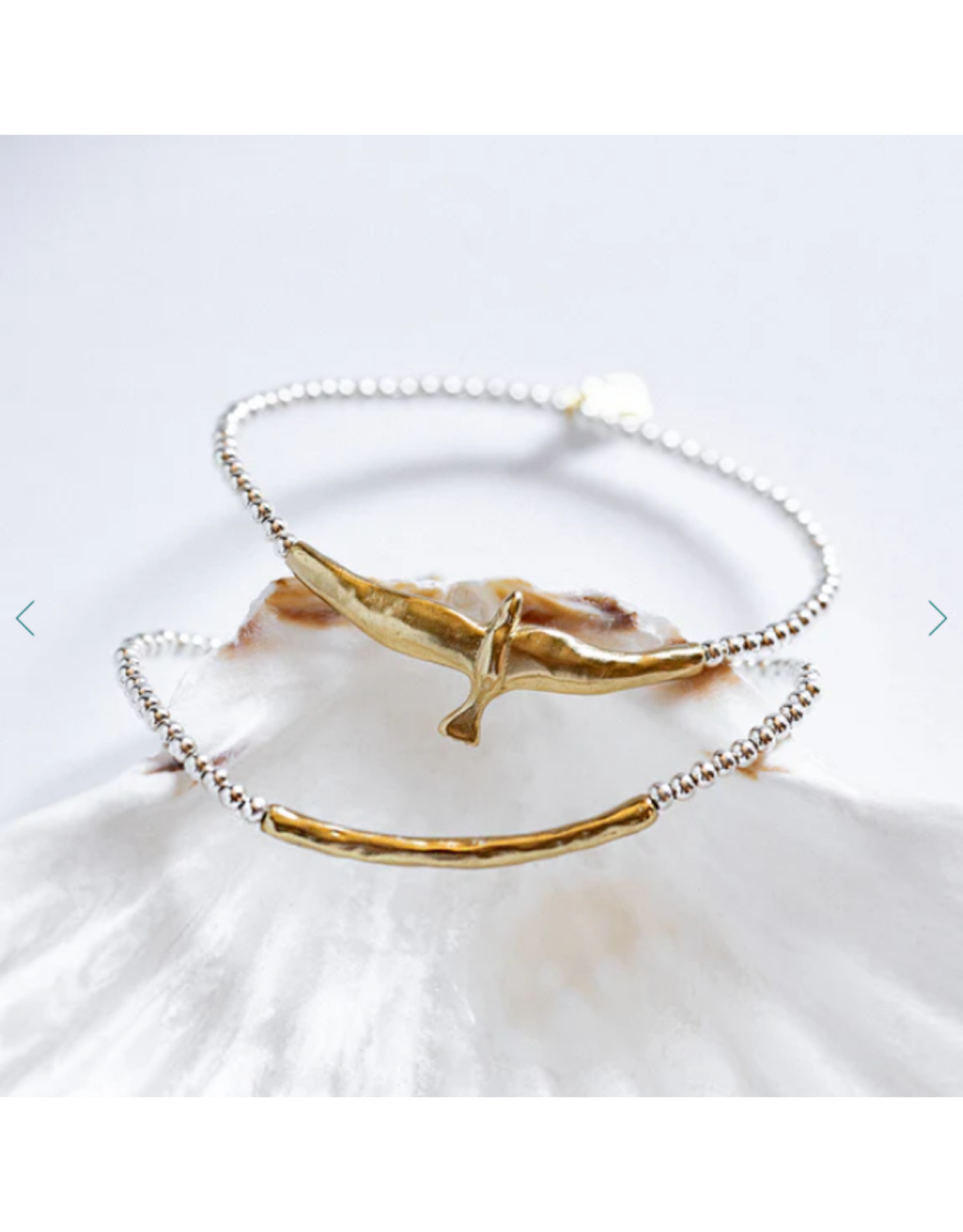 Waxing Poetic Waxing Poetic IMB7CCMS Integrity Bar Mini Ball Stretch Bracelet