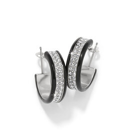 Brighton Brighton JA0058 Meridian Black Hoop Earrings