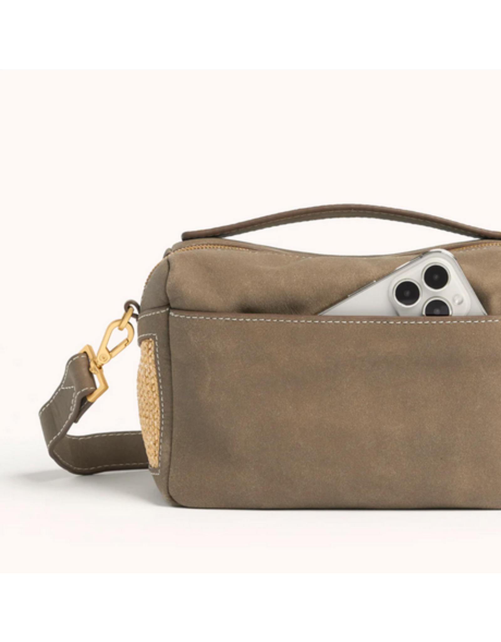 Hammitt Hammitt Evan Pewter Raffia Brushed Gold