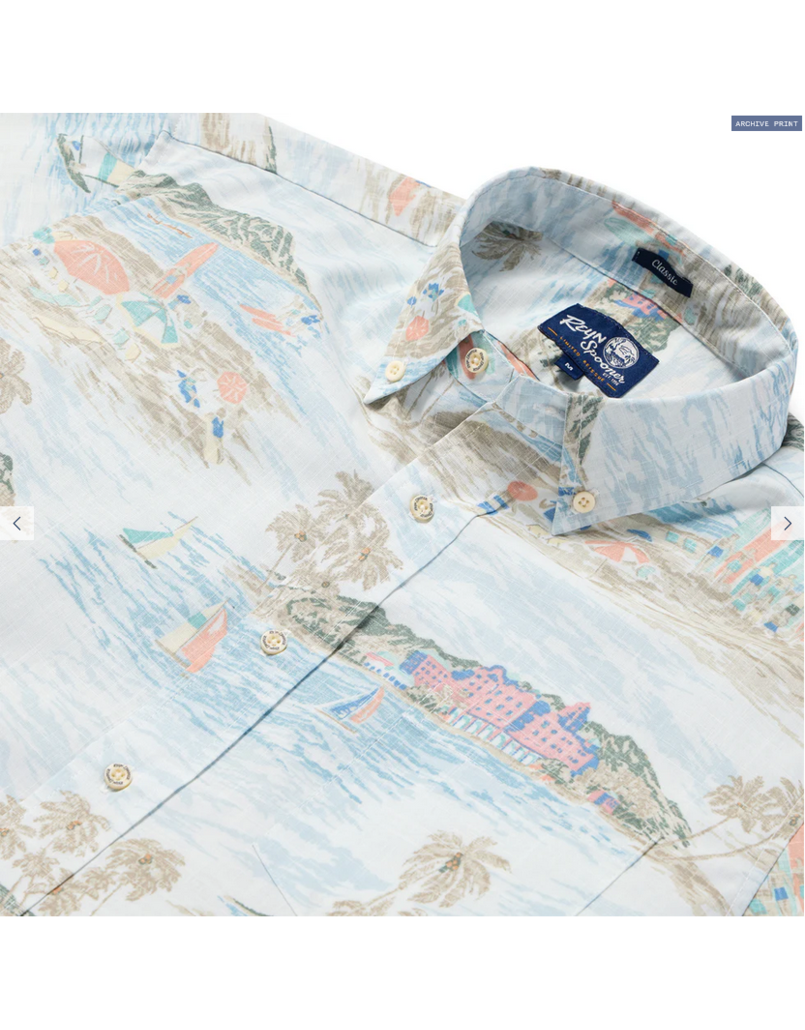 Reyn Spooner Reyn M661812525 Waikiki Nostalgia Button Front Shirt