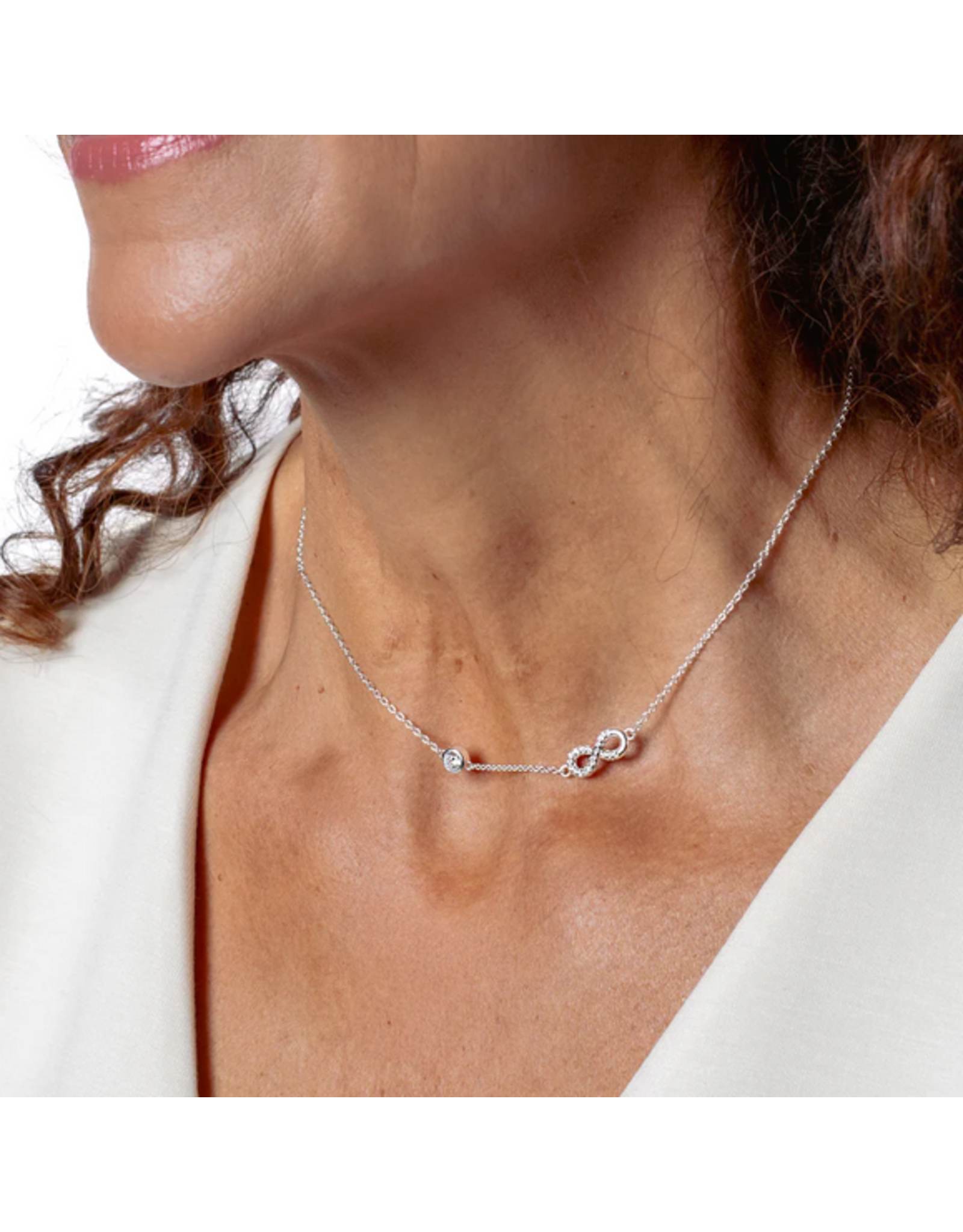 Rizen Rizen 390024SS-CZ infinite Hope Necklace Silver