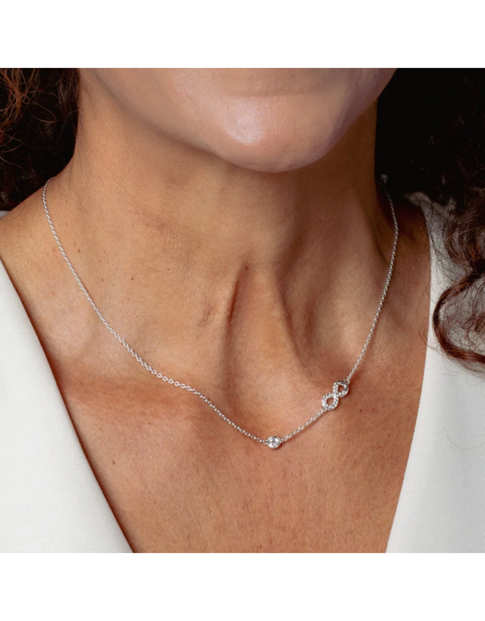 Rizen Rizen 390024SS-CZ infinite Hope Necklace Silver