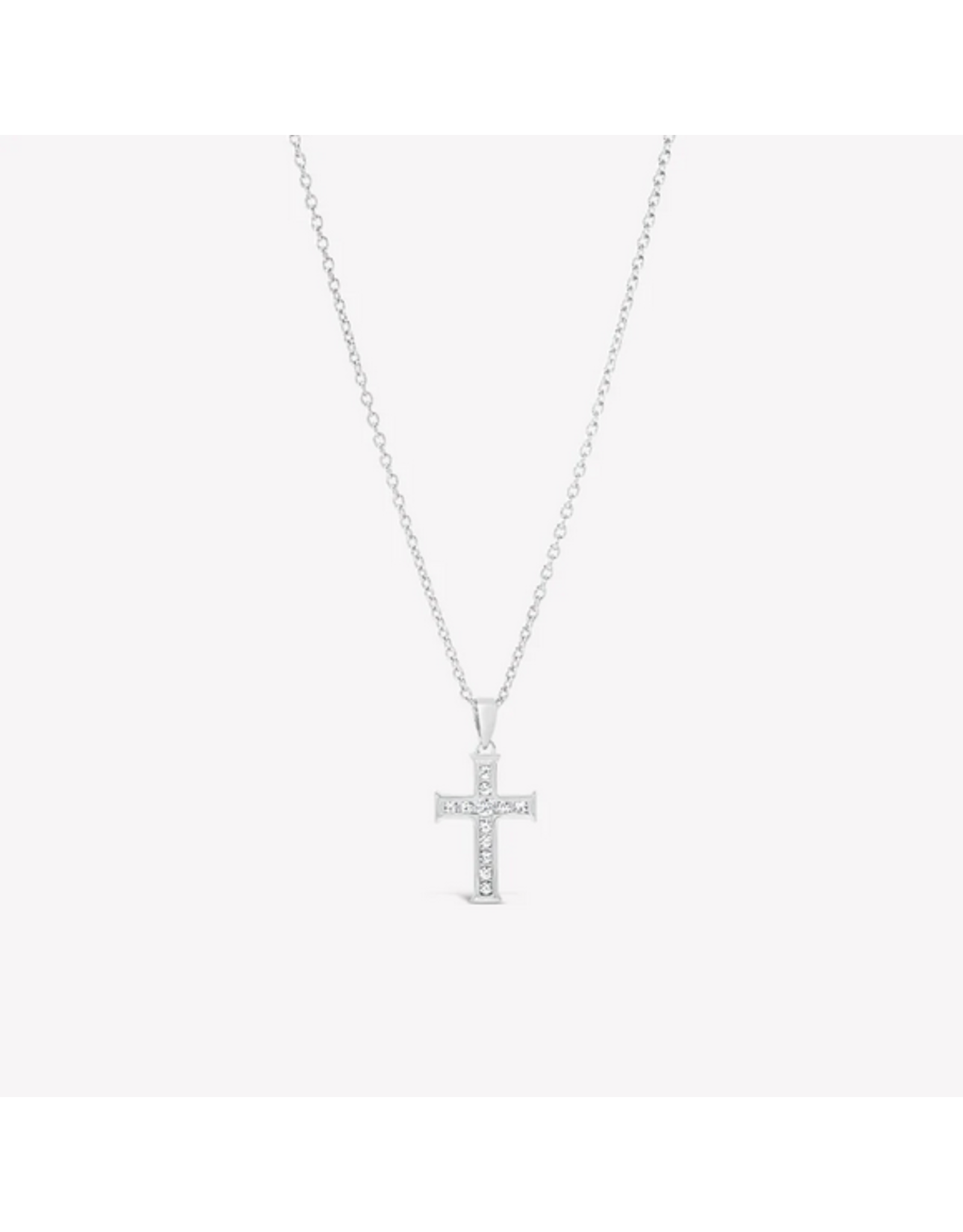 Rizen Rizen 390020SS-CZ Luminous Cross Pendant Silver