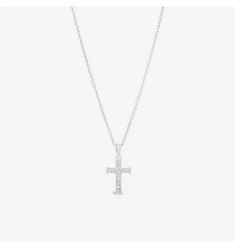 Rizen Rizen 390020SS-CZ Luminous Cross Pendant Silver