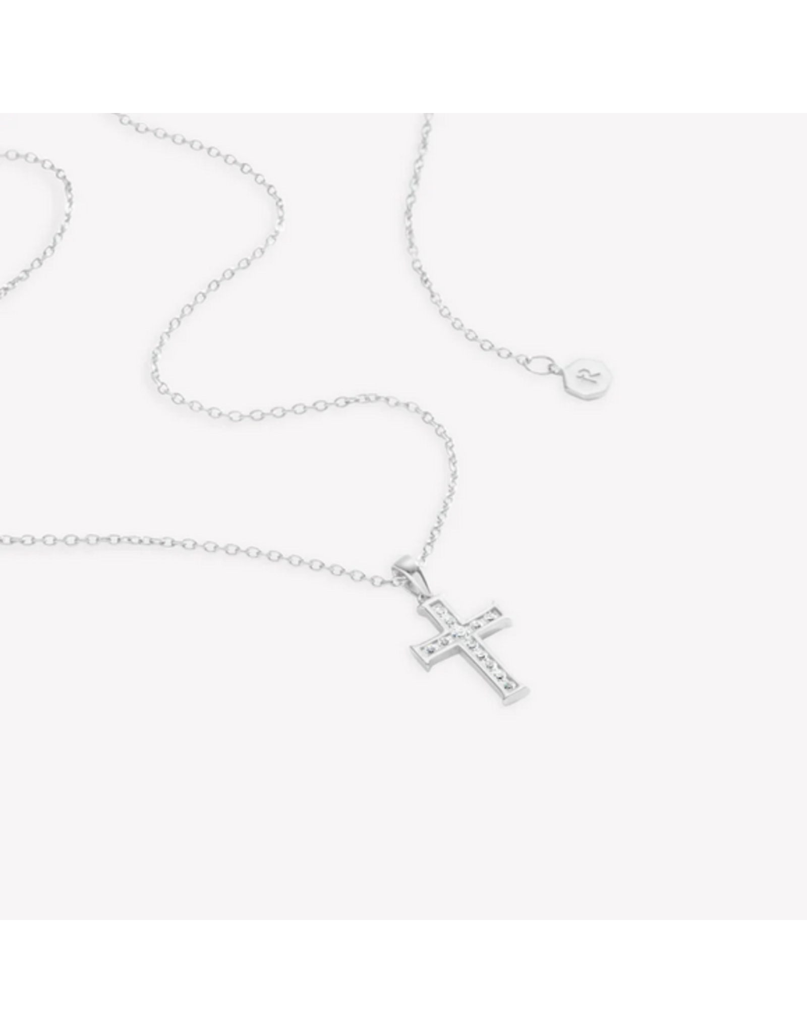 Rizen Rizen 390020SS-CZ Luminous Cross Pendant Silver