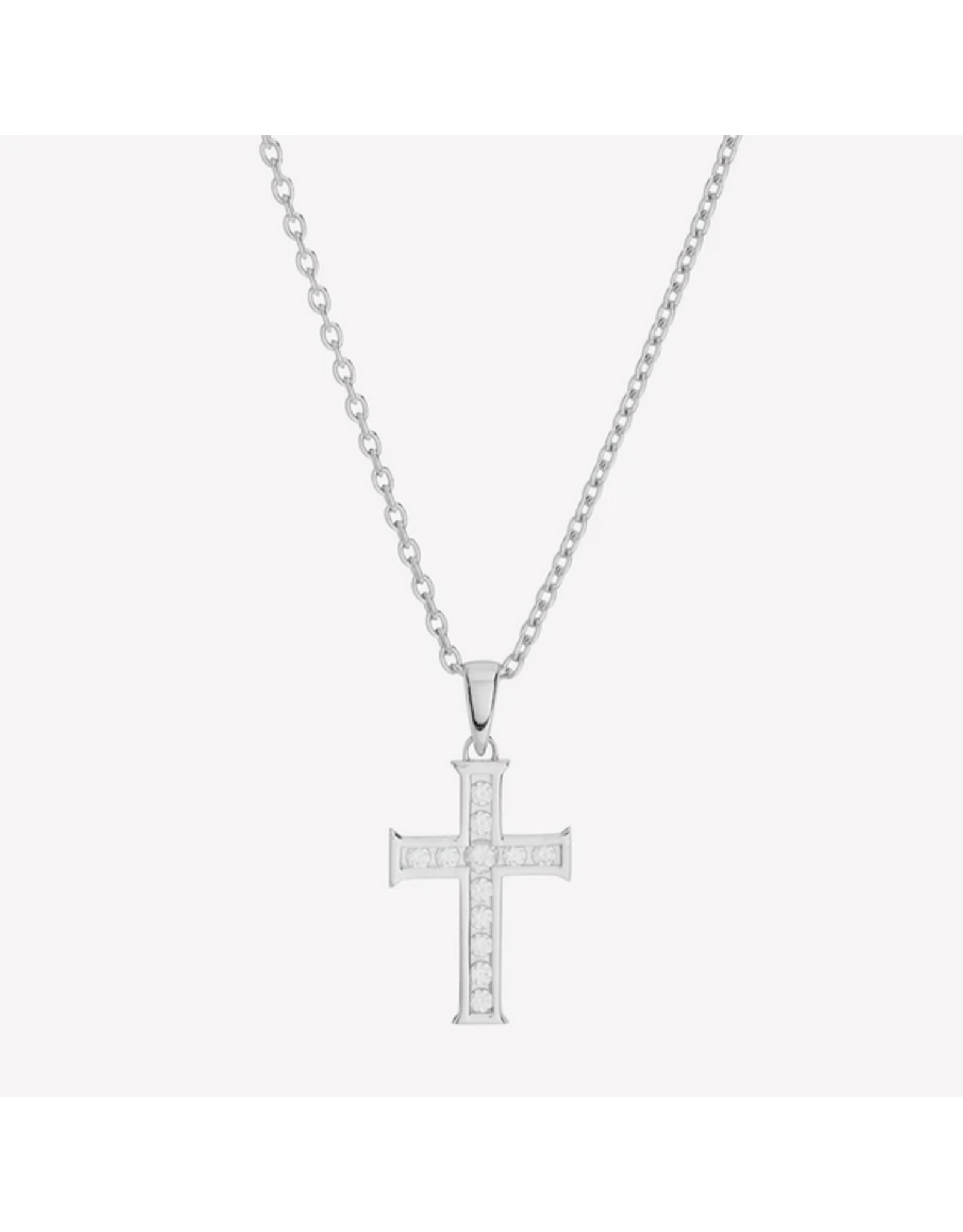 Rizen Rizen 390020SS-CZ Luminous Cross Pendant Silver