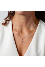 Rizen Rizen 390020GD-CZ Luminous Cross Pendant Gold Vermeil