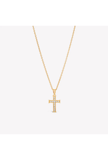 Rizen Rizen 390020GD-CZ Luminous Cross Pendant Gold Vermeil