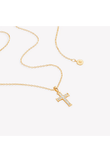Rizen Rizen 390020GD-CZ Luminous Cross Pendant Gold Vermeil