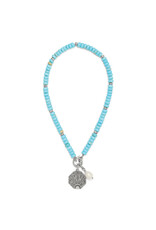 Brighton Brighton JM0033 Token Charm Lapis Turquoise Necklace