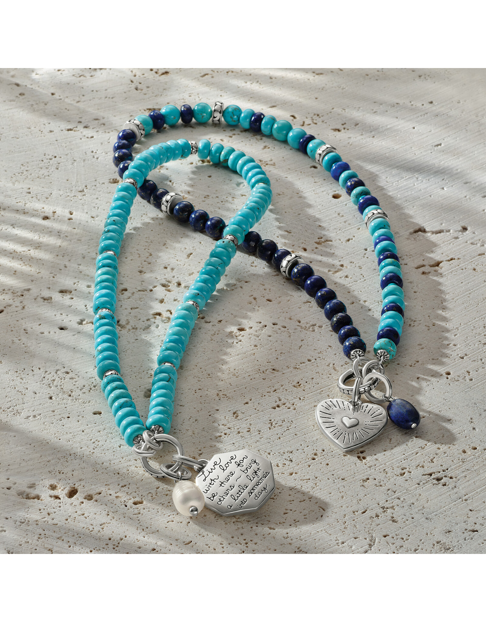 Brighton Brighton JM0033 Token Charm Lapis Turquoise Necklace