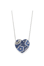Brighton Brighton JM7732 Flora Heart Blue Reversible Necklace