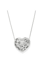 Brighton Brighton JM7732 Flora Heart Blue Reversible Necklace