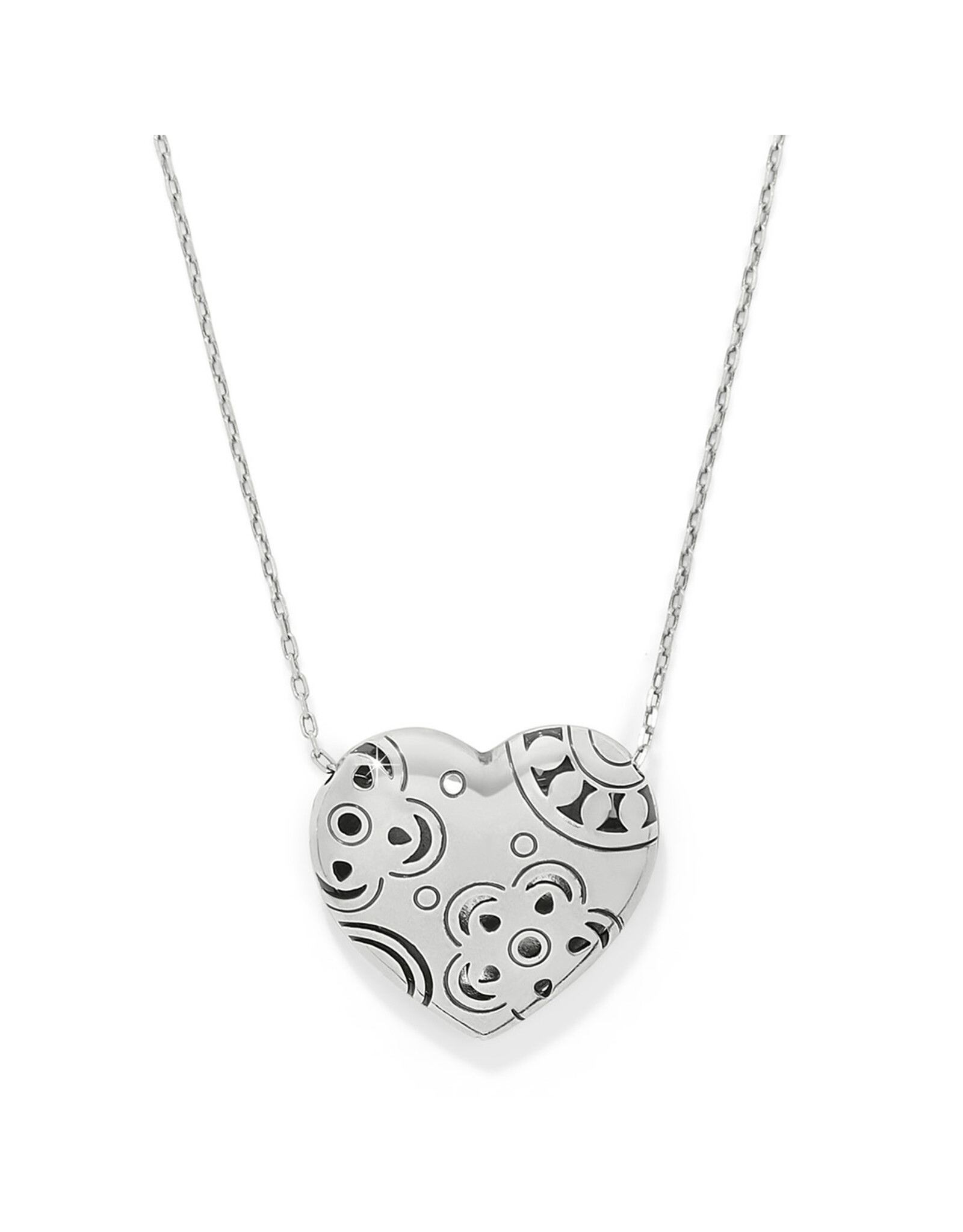 Brighton Brighton JM7732 Flora Heart Blue Reversible Necklace