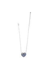 Brighton Brighton JM7732 Flora Heart Blue Reversible Necklace