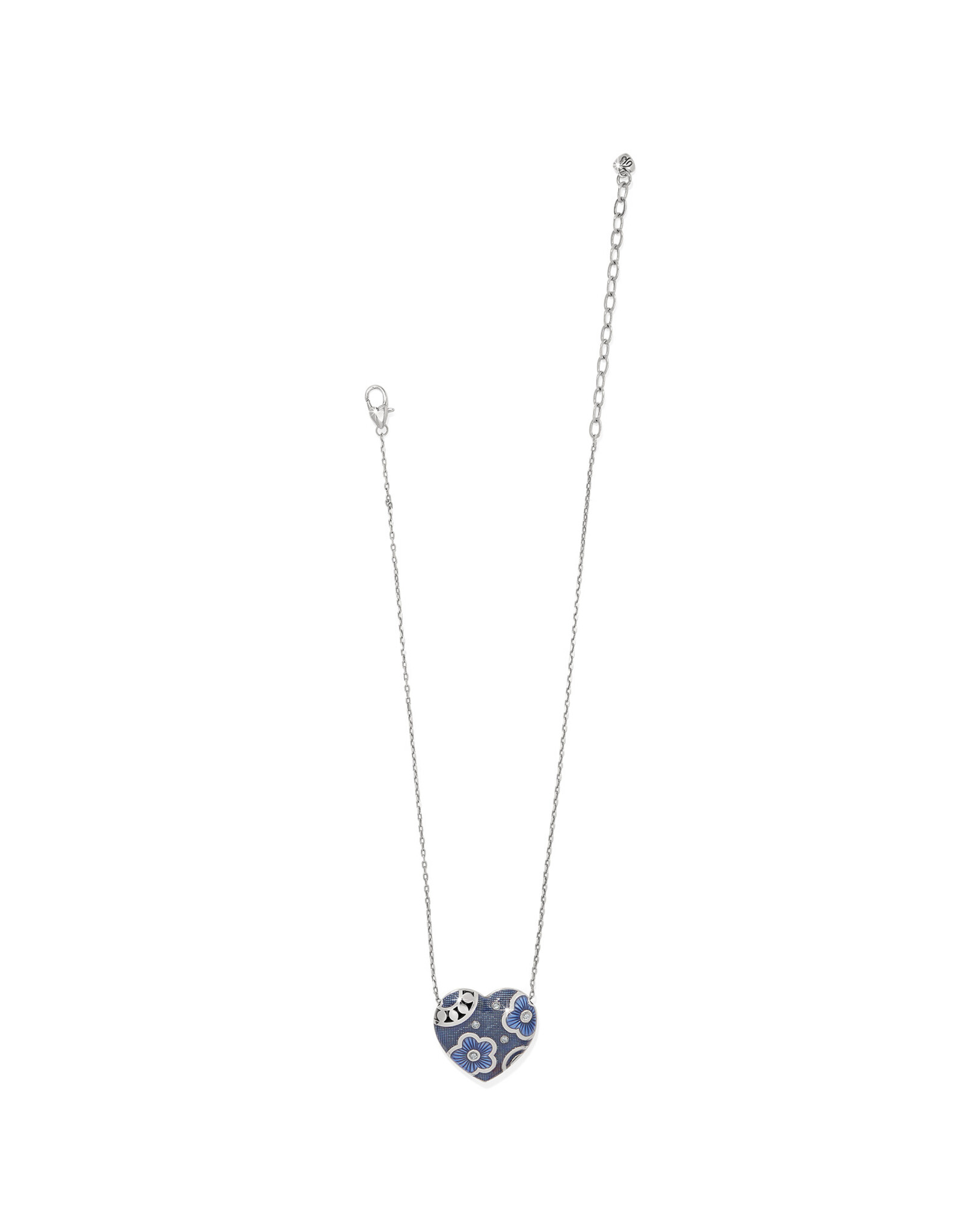 Brighton Brighton JM7732 Flora Heart Blue Reversible Necklace