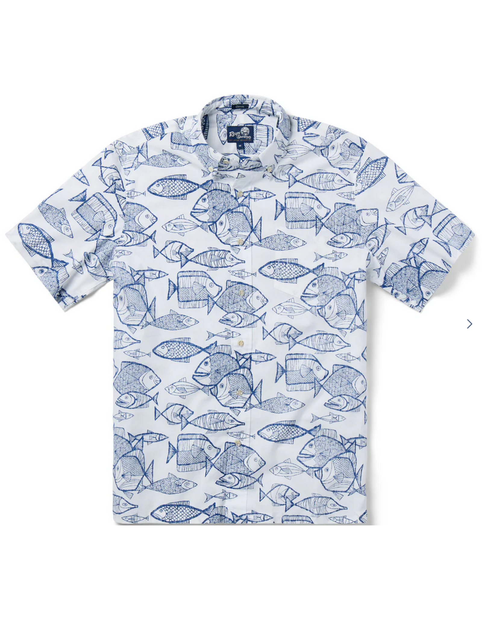 Reyn Spooner Reyn M554212525 Kauhulu Fish Classic Button Front White