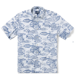 Reyn Spooner Reyn M554212525 Kauhulu Fish Classic Button Front White