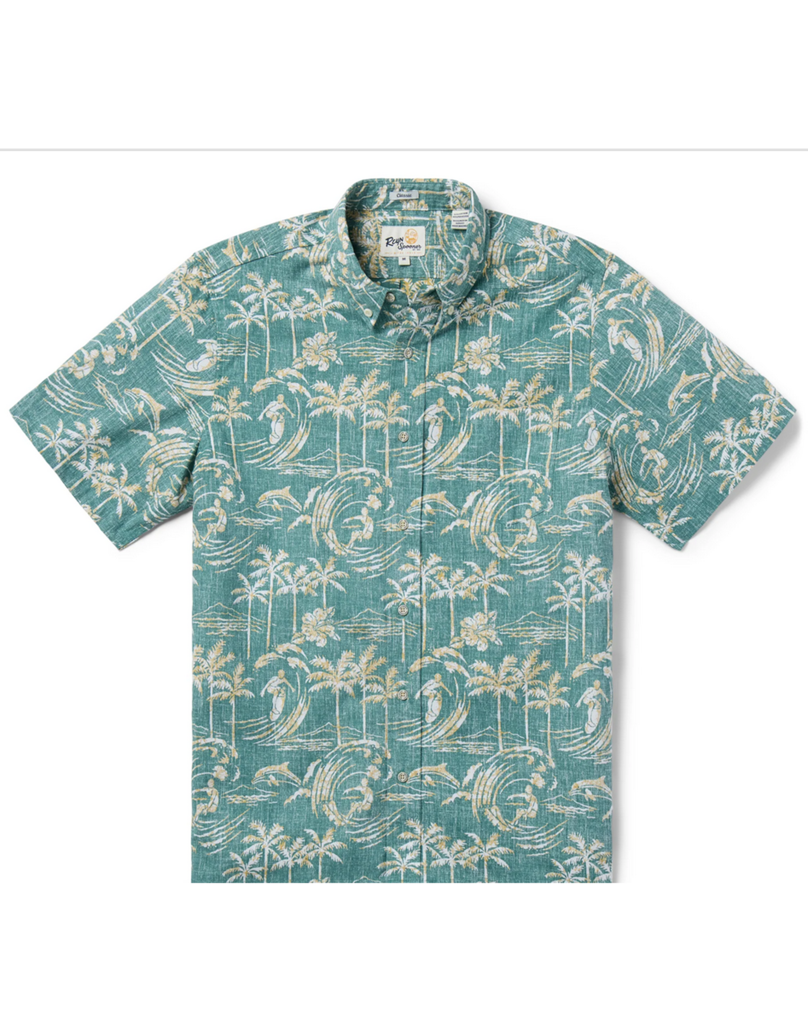 Reyn Spooner Reyn M671212525  Ocean Motion Classic Button Front Sagebrush