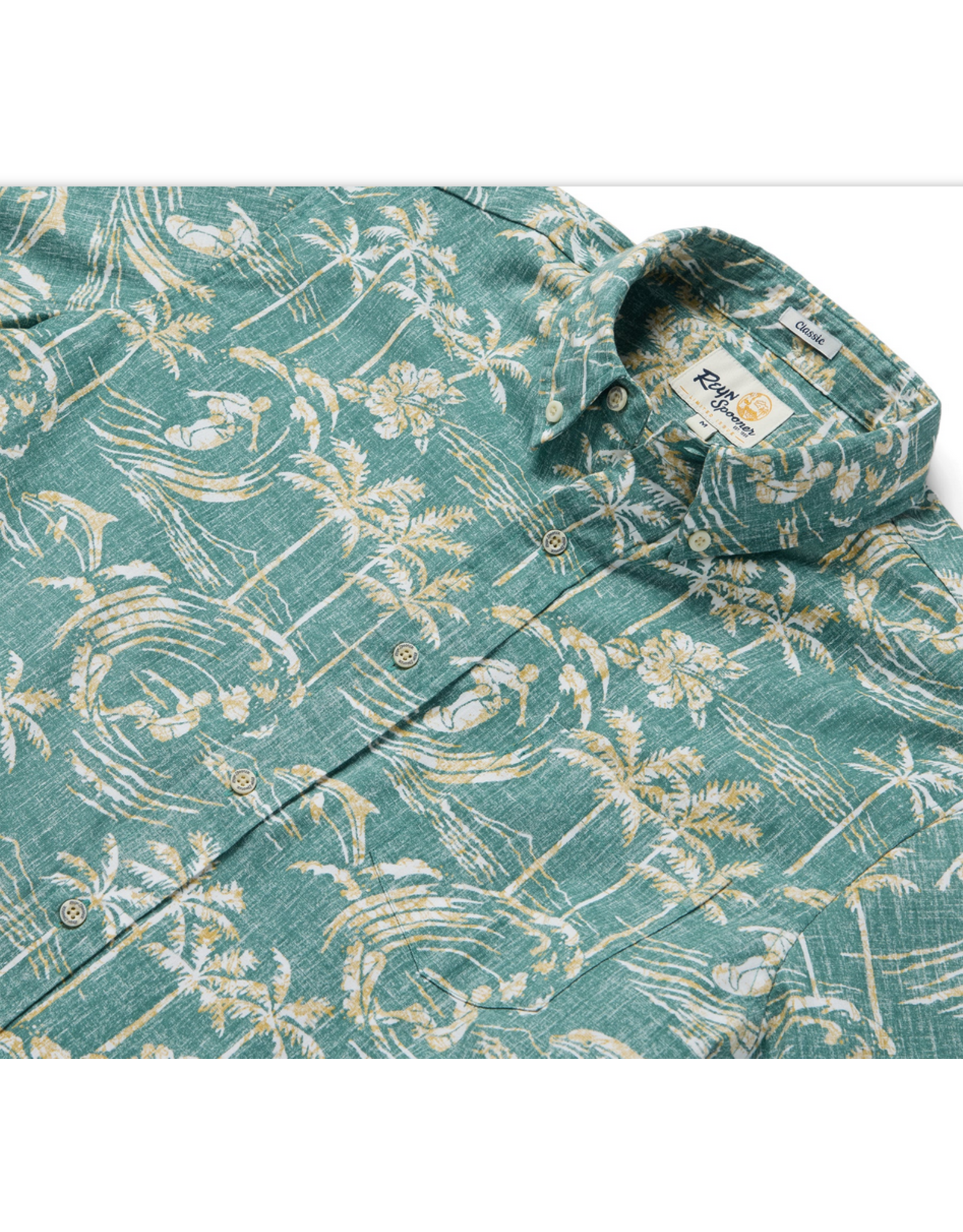 Reyn Spooner Reyn M671212525  Ocean Motion Classic Button Front Sagebrush