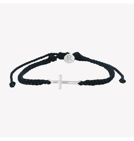 Rizen Rizen 570005-BK-S-24 Stay Salty Black Braided Cord Bracelet