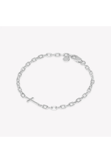 Rizen Rizen 590017SS-19  Mini Chain Breaker Cross Silver Bracelet