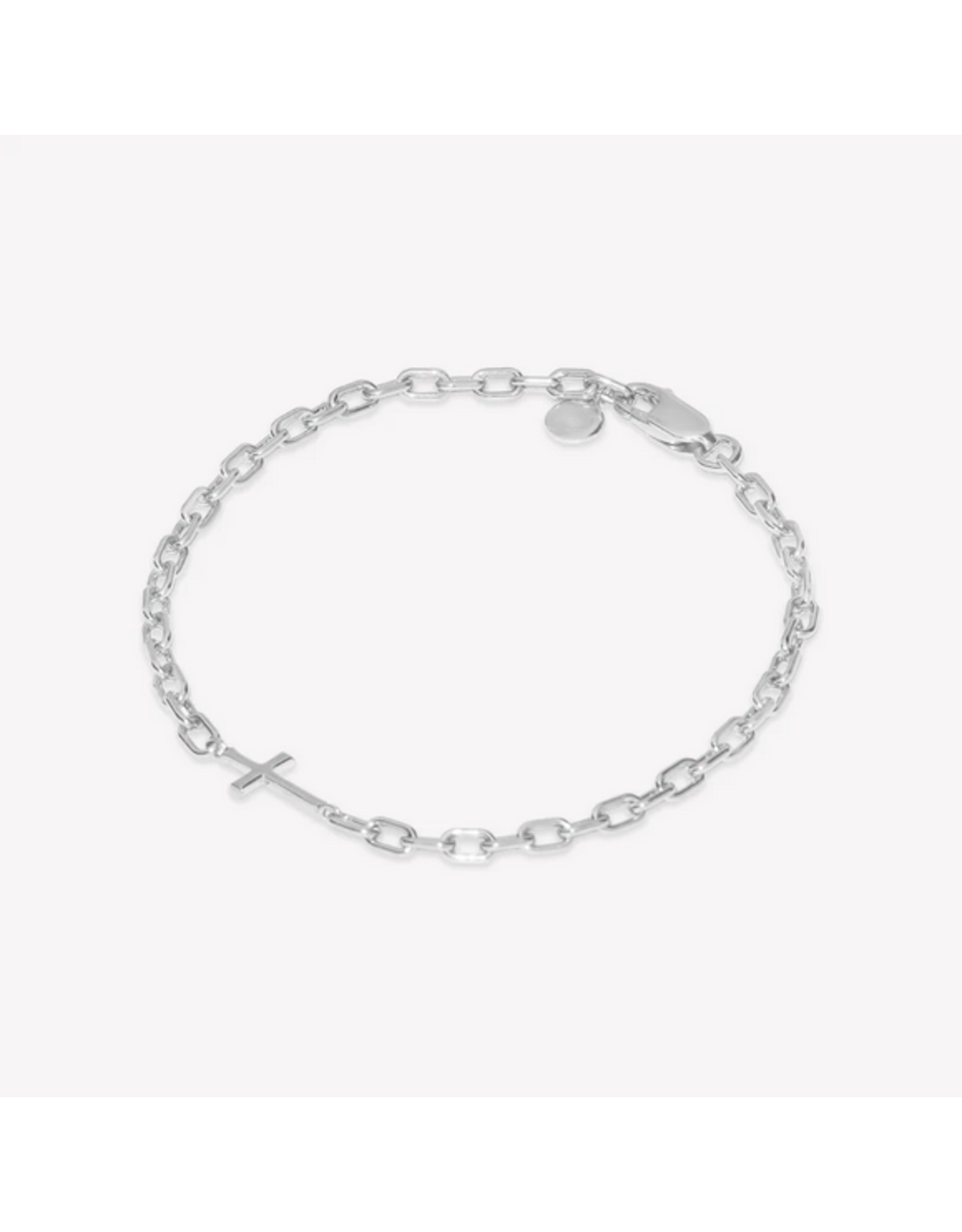 Rizen Rizen 590017SS-19  Mini Chain Breaker Cross Silver Bracelet
