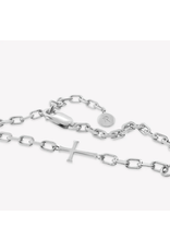 Rizen Rizen 590017SS-19  Mini Chain Breaker Cross Silver Bracelet