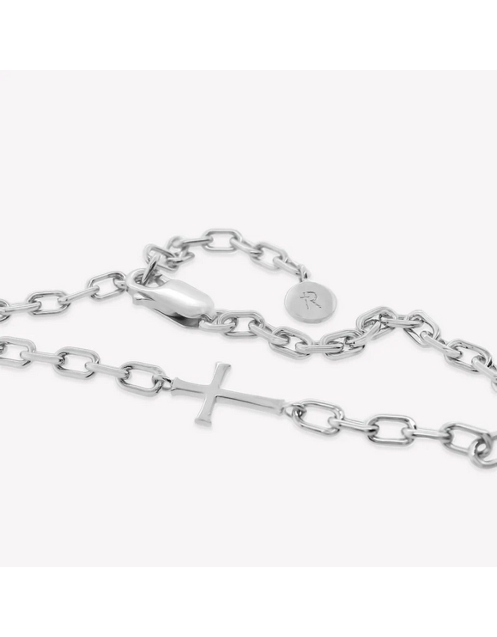 Rizen Rizen 590017SS-19  Mini Chain Breaker Cross Silver Bracelet