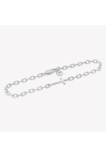 Rizen Rizen 590017SS-19  Mini Chain Breaker Cross Silver Bracelet