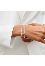 Rizen Rizen 590008SS-19 Chain Breaker Cross Silver Bracelet