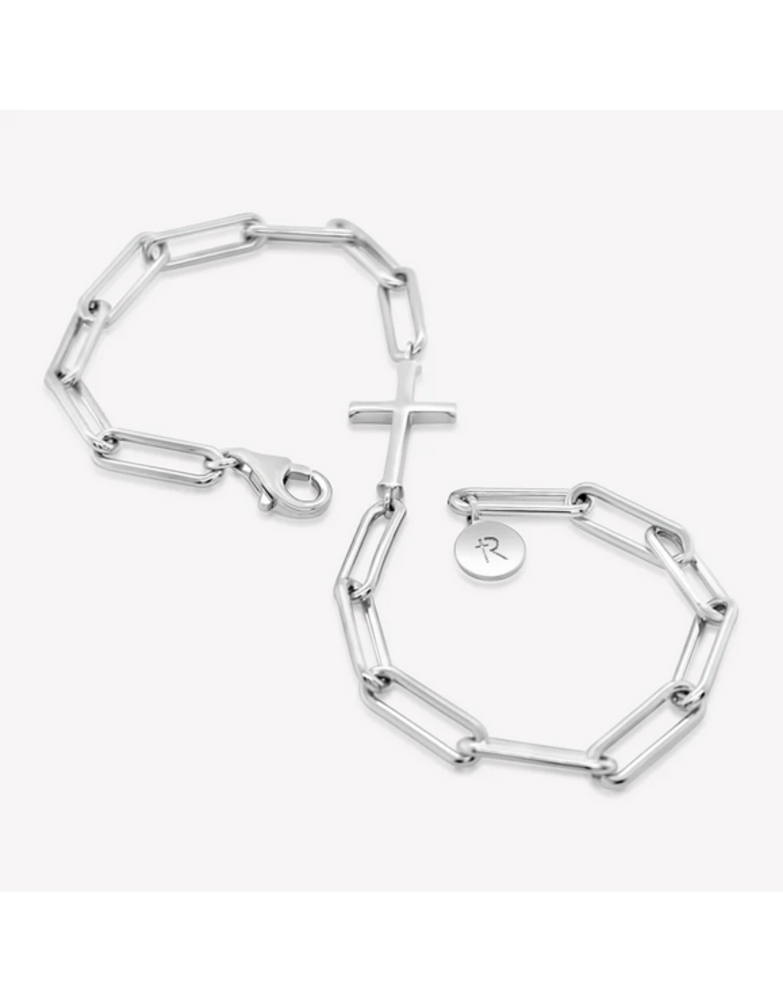 Rizen Rizen 590008SS-19 Chain Breaker Cross Silver Bracelet