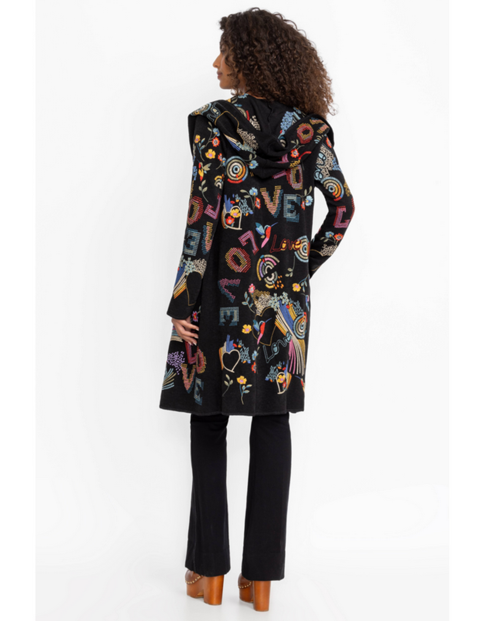 Johnny Was JWas JWB57724-9 Black Biya Duster Desire