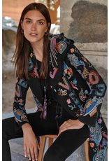 Johnny Was JWas JWB57724-9 Black Biya Duster Desire