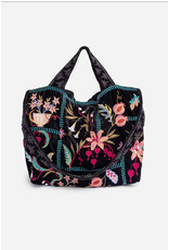 Johnny Was JWAs J0502-8 Coffee Bean Velvet Tote Bag Amarylla Johnny Was JWAs J0502-8 Coffee Bean Velvet Tote Bag Amarylla