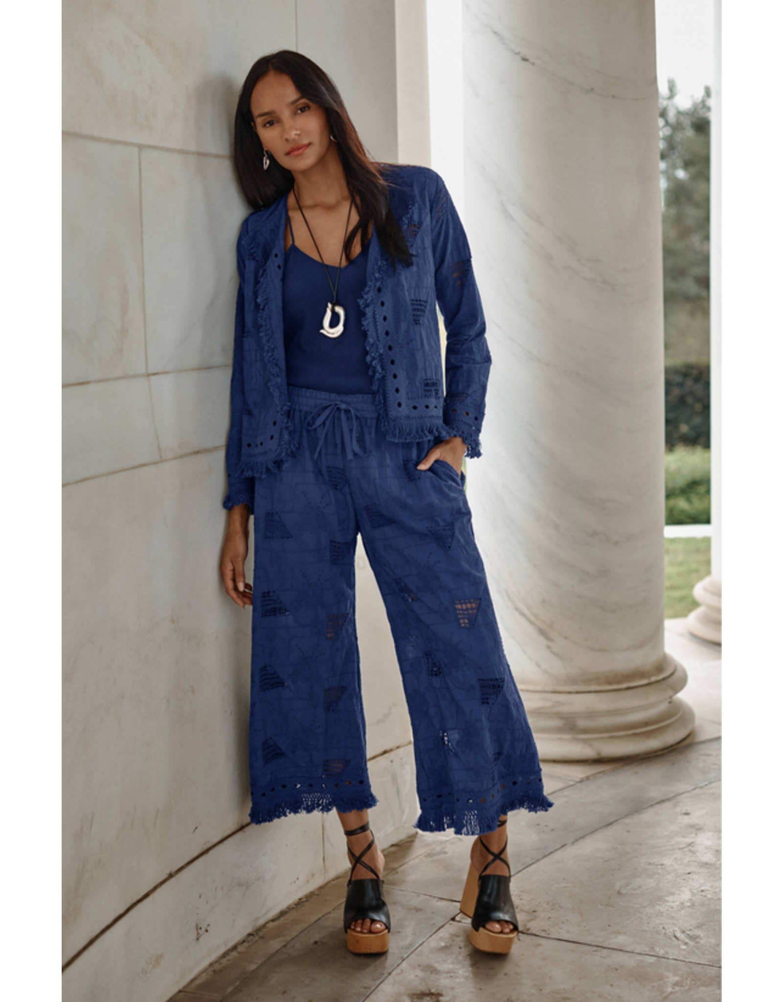 Johnny Was JWas C65325-2 Blue Minca Pant