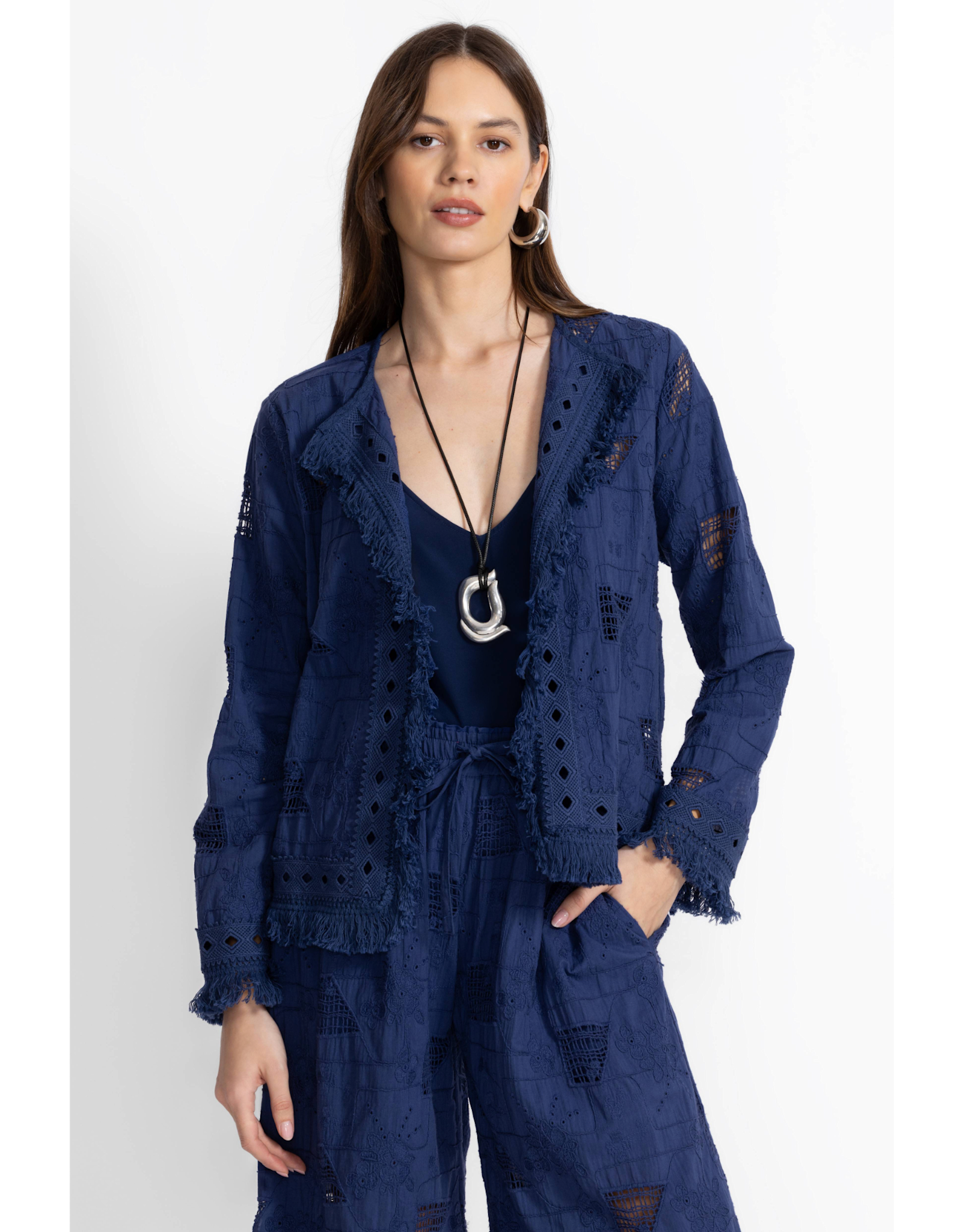 Johnny Was JWas C47025-2 Kae Jacket Blue