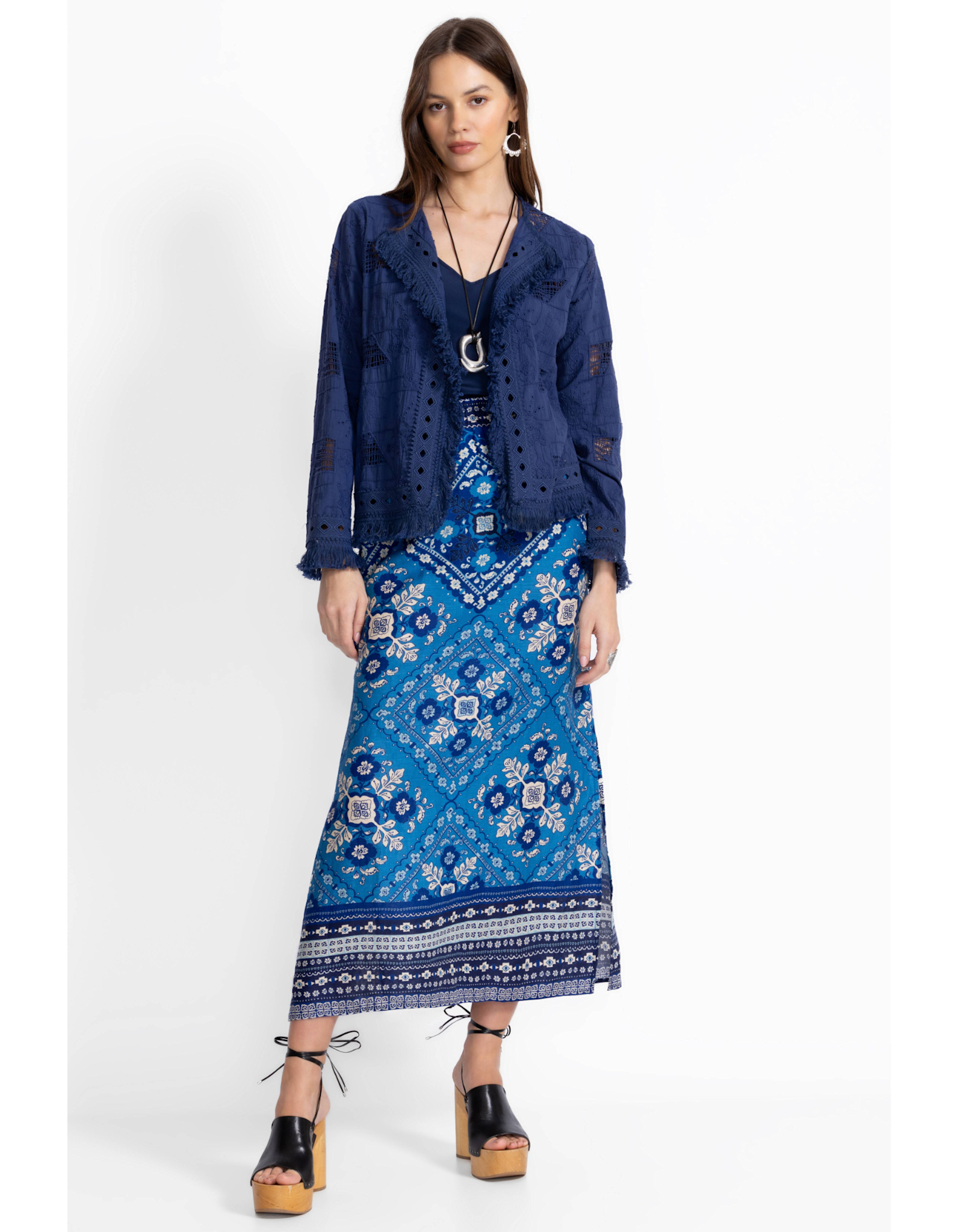 Johnny Was JWas C47025-2 Kae Jacket Blue