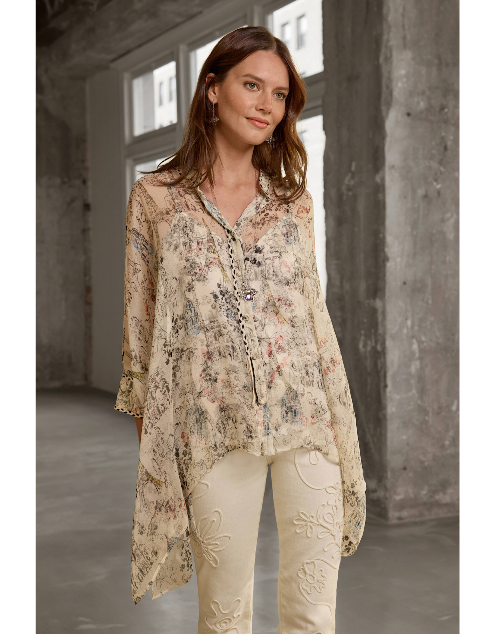 Johnny Was JWas L13125-3 Katia Oversized Blouse