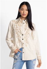 Johnny Was JWas W49325 Western Seamed Jacket Arctic Wolf