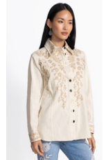 Johnny Was JWas W49325 Western Seamed Jacket Arctic Wolf