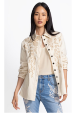 Johnny Was JWas W49325 Western Seamed Jacket Arctic Wolf