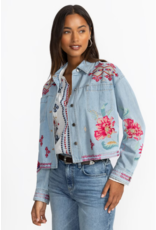 Johnny Was JWAS W48625-1 Denim Cropped Jacket Talulla
